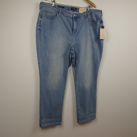 NYDJ Sheri Slim Ankle Jeans Women's Plus Size 22W Blue Stretch Denim - Picture 3 of 12